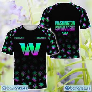 Washington Commanders Personalized Name Weed pattern All Over Printed 3D TShirt Hoodie Sweatshirt Product Photo 3