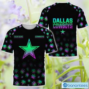 Dallas Cowboys Personalized Name Weed pattern All Over Printed 3D TShirt Hoodie Sweatshirt Product Photo 3