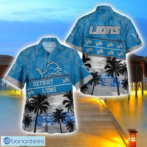 Detroit Lions Logo Team Tropical Coconut Hawaii Shirt For Men And Women Product Photo 1