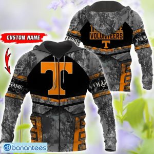 Tennessee Volunteers Grey Black Hunting 3D T-Shirt Hoodie Sweatshirt Zip Hoodie Custom Name Product Photo 4