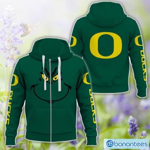 Oregon Ducks Grinch Face All Over Printed 3D TShirt Sweatshirt Hoodie Unisex For Men And Women Product Photo 4