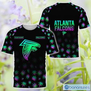 Atlanta Falcons Personalized Name Weed pattern All Over Printed 3D TShirt Hoodie Sweatshirt Product Photo 3
