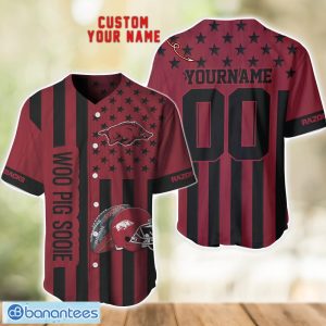 Arkansas Razorbacks Custom Name and Number NCAA Baseball Jersey Shirt Product Photo 1