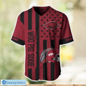 Arkansas Razorbacks Custom Name and Number NCAA Baseball Jersey Shirt Product Photo 2