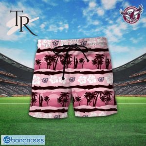 NRL Manly Warringah Sea Eagles Combo Hawaiian Shirt And Shorts Custom Number And Name Trendy Combo For Fans Product Photo 3