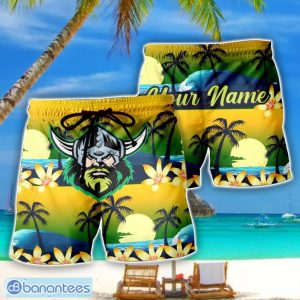 Canberra Raiders NRL Beach Shorts Personalized Name Product Photo 1