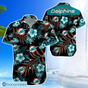Miami DolphinsTeam Logo Tropical 3D Hawaiian Shirt Big Fans Gift Product Photo 1