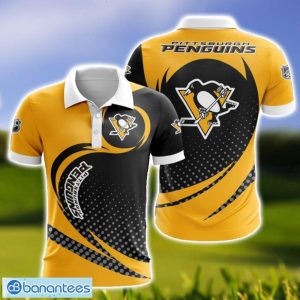 Pittsburgh Penguins 3D Printing Logo Team Polo Shirt For Sport Fans Product Photo 1