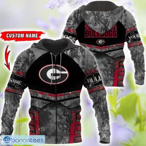 Georgia Bulldogs Grey Black Hunting 3D T-Shirt Hoodie Sweatshirt Zip Hoodie Custom Name Product Photo 4
