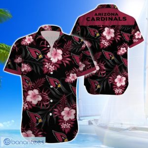 Arizona CardinalsTeam Logo Tropical 3D Hawaiian Shirt Big Fans Gift Product Photo 1