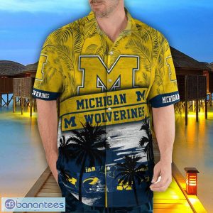 Michigan Wolverines Logo Team Tropical Coconut Hawaii Shirt For Men And Women Product Photo 4