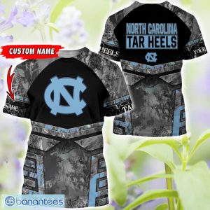 North Carolina Tar Heels Grey Black Hunting 3D T-Shirt Hoodie Sweatshirt Zip Hoodie Custom Name Product Photo 3