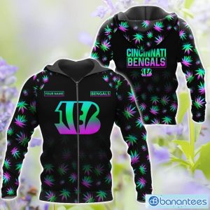 Cincinnati Bengals Personalized Name Weed pattern All Over Printed 3D TShirt Hoodie Sweatshirt Product Photo 4