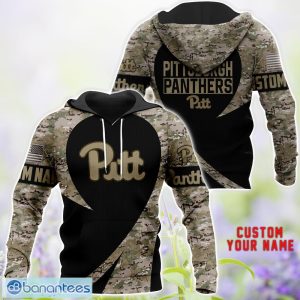 Pittsburgh Panthers 3D Hoodie T-Shirt Sweatshirt Camo Pattern Veteran Custom Name Gift For Father's day Product Photo 2