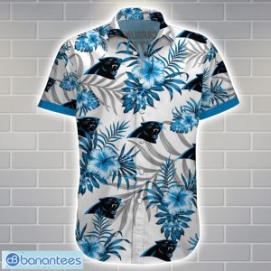 Carolina PanthersTeam Logo Tropical 3D Hawaiian Shirt Big Fans Gift Product Photo 2