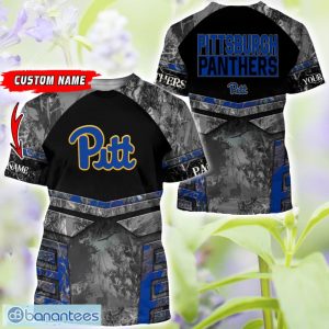 Pittsburgh Panthers Grey Black Hunting 3D T-Shirt Hoodie Sweatshirt Zip Hoodie Custom Name Product Photo 3