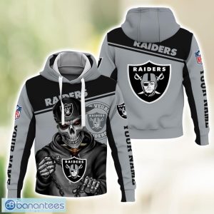 Las Vegas Raiders Custom Name All over Printed 3D Hoodie Halloween Gift For Fans Product Photo 1