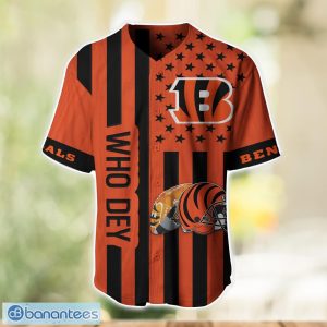 Cincinnati Bengals Custom Name and Number Baseball Jersey Shirt Product Photo 2