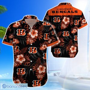 Cincinnati BengalsTeam Logo Tropical 3D Hawaiian Shirt Big Fans Gift Product Photo 1