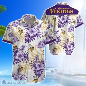 Minnesota VikingsTeam Logo Tropical 3D Hawaiian Shirt Big Fans Gift Product Photo 1