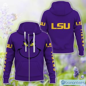 LSU Tigers Grinch Face All Over Printed 3D TShirt Sweatshirt Hoodie Unisex For Men And Women Product Photo 4
