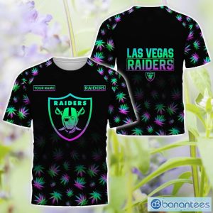 Las Vegas Raiders Personalized Name Weed pattern All Over Printed 3D TShirt Hoodie Sweatshirt Product Photo 3