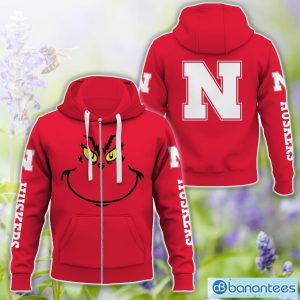 Nebraska Cornhuskers Grinch Face All Over Printed 3D TShirt Sweatshirt Hoodie Unisex For Men And Women Product Photo 4