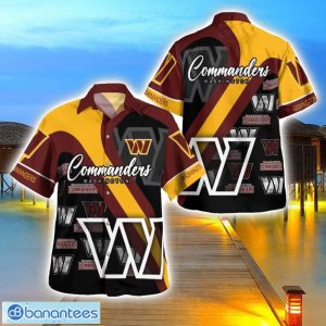 Washington Commanders Hawaii Shirt Big Logo 3D Printing Hawaiian Shirt For Men And Women Product Photo 1