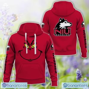 Northern Illinois Huskies Grinch Face All Over Printed 3D TShirt Sweatshirt Hoodie Unisex For Men And Women Product Photo 1