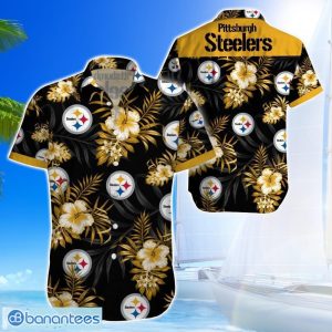 Pittsburgh SteelersTeam Logo Tropical 3D Hawaiian Shirt Big Fans Gift Product Photo 1