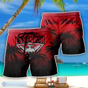Essendon Bombers AFL Coconut Pattern Tropical Beach Shorts For Mens Personalized Name Product Photo 1