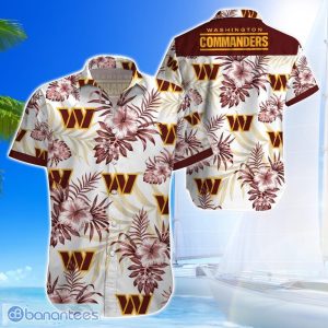 Washington CommandersTeam Logo Tropical 3D Hawaiian Shirt Big Fans Gift Product Photo 1