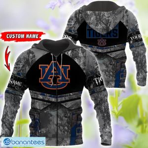 Auburn Tigers Grey Black Hunting 3D T-Shirt Hoodie Sweatshirt Zip Hoodie Custom Name Product Photo 4