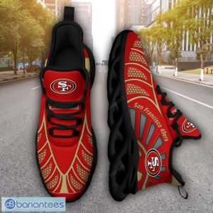 San Francisco 49ers NFLNew Designs Black And White Clunky Shoes Max Soul Shoes Sport Season Gift Product Photo 1