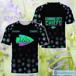 Kansas City Chiefs Personalized Name Weed pattern All Over Printed 3D TShirt Hoodie Sweatshirt Product Photo 3
