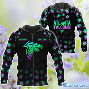Atlanta Falcons Personalized Name Weed pattern All Over Printed 3D TShirt Hoodie Sweatshirt Product Photo 4