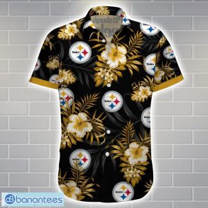 Pittsburgh SteelersTeam Logo Tropical 3D Hawaiian Shirt Big Fans Gift Product Photo 2