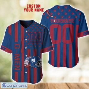 New York Giants Custom Name and Number Baseball Jersey Shirt Product Photo 1