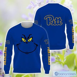 Pittsburgh Panthers Grinch Face All Over Printed 3D TShirt Sweatshirt Hoodie Unisex For Men And Women Product Photo 2