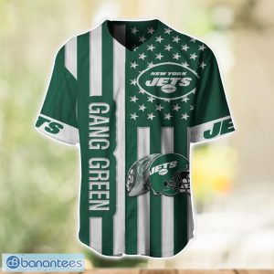 New York Jets Custom Name and Number Baseball Jersey Shirt Product Photo 2