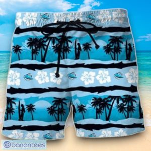 NRL Cronulla-Sutherland Sharks Combo Hawaiian Shirt And Shorts Custom Number And Name Trendy Combo For Fans Product Photo 3