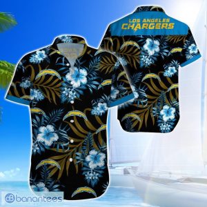 Los Angeles ChargersTeam Logo Tropical 3D Hawaiian Shirt Big Fans Gift Product Photo 1