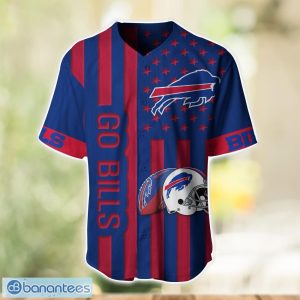 Buffalo Bills Custom Name and Number Baseball Jersey Shirt Product Photo 2