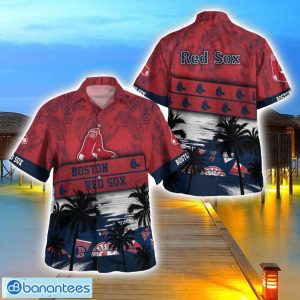 Boston Red Sox Logo Team Tropical Coconut Hawaii Shirt For Men And Women Product Photo 1