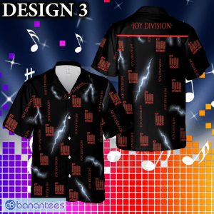 Joy Division Music Band Logo Hawaiian Shirt Thunder And Guitar Black Red For Fans Gift Holidays - Joy Division Hawaiian Shirt Logo Band Photo 3