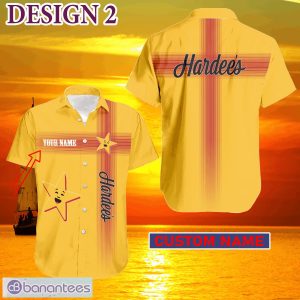 Custom Name HARDEE'S Logo Brand New Collection Brand Beach Hawaiian Shirt Gift For Fans - HARDEE'S Logo Brand New 2024 Style 2 Hawaiian Shirt