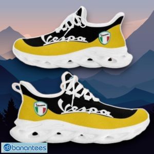 Vespa Black Yellow Max Soul Shoes Dynamic Style Sneakers For Men Women Product Photo 1