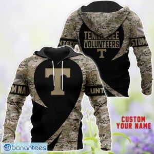 Tennessee Volunteers 3D Hoodie T-Shirt Sweatshirt Camo Pattern Veteran Custom Name Gift For Father's day Product Photo 1