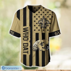 New Orleans Saints Custom Name and Number Baseball Jersey Shirt Product Photo 2