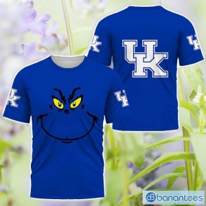Kentucky Wildcats Grinch Face All Over Printed 3D TShirt Sweatshirt Hoodie Unisex For Men And Women Product Photo 3